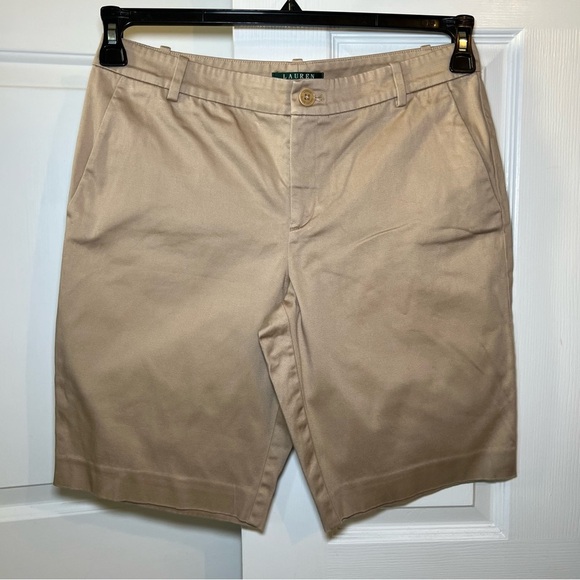 Lauren Ralph Lauren Chino Bermuda Shorts Khaki - Picture 1 of 4